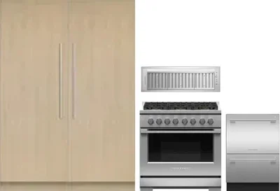 5 Piece Package Includes Refrigerator, Freezer, Range, Hood And Dishwasher